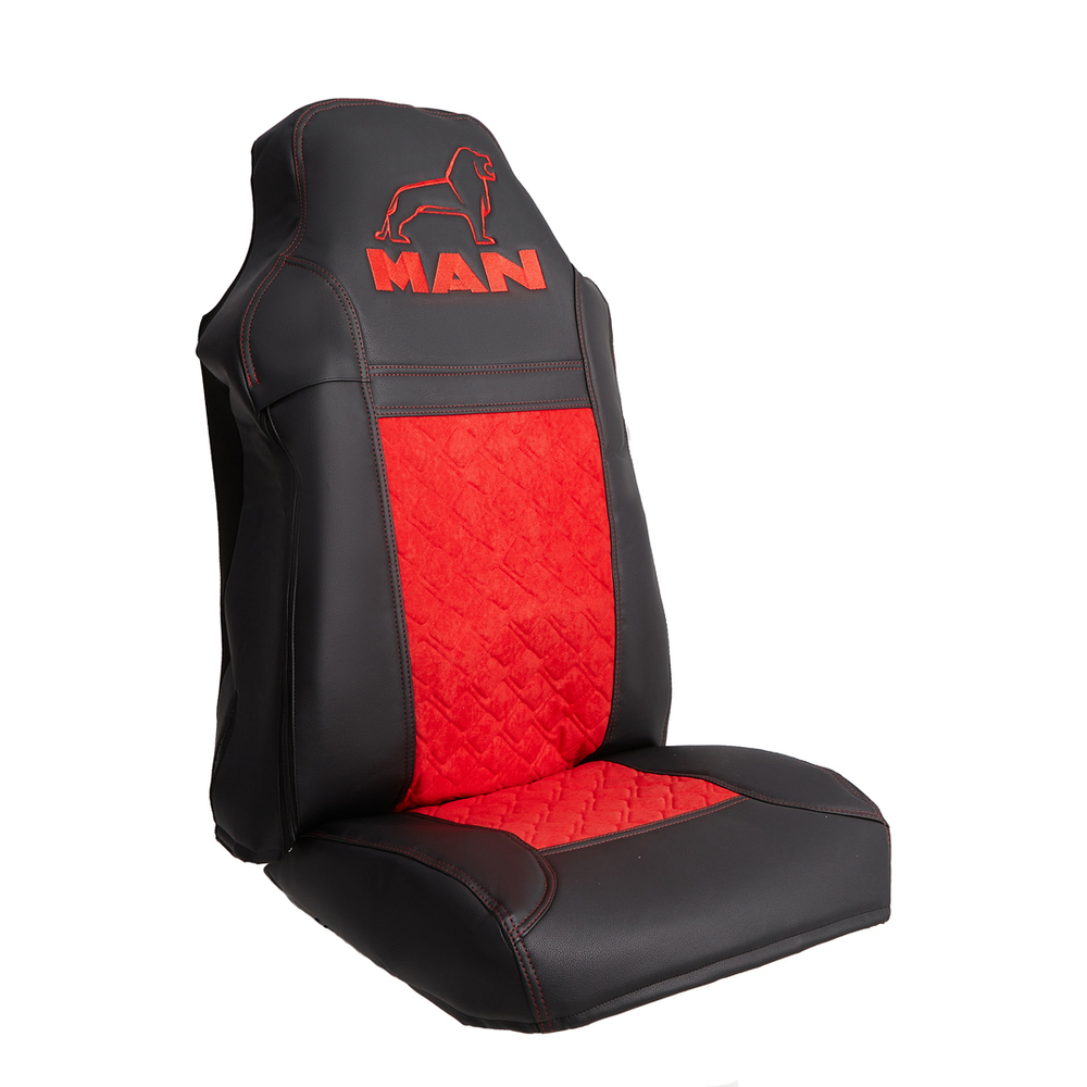 Чехлы MAN TGS  (экокожа, красный)