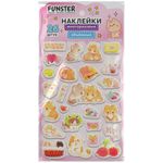 Наклейки объемные "Яркий микс", 19х13,5 см, ассорти 12 видов, FUNSTER (ФАНСТЕР), 666087
