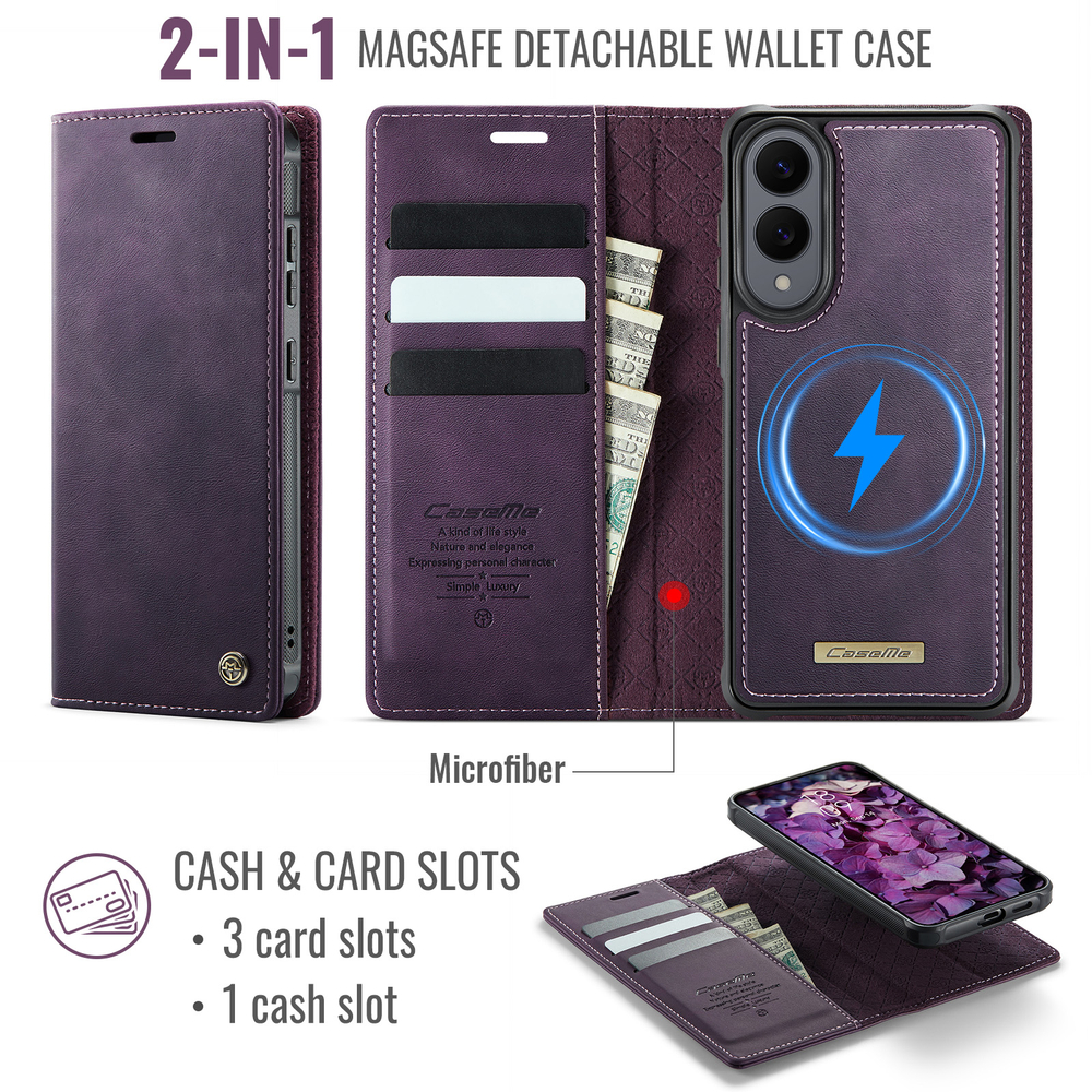 Чехол-кошелек CaseMe 2 in 1 MagSafe Samsung Galaxy S25 Edge