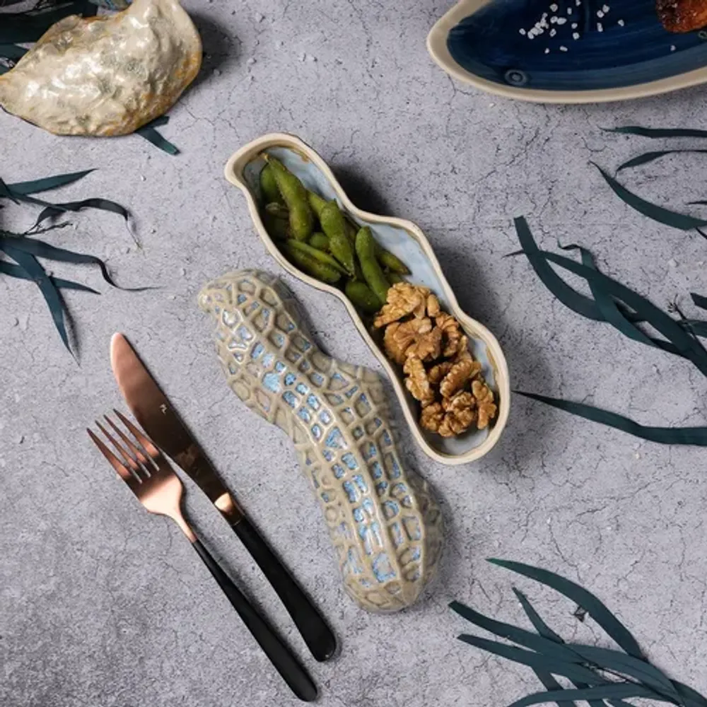 Блюдо для подачи 22,7*6,5 см h7,5 см 195 мл с крышкой Groundnut Northern Blue Frutti di Mare [1]