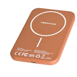 Powerbank магнитный с MagSafe Keephone Peekaboo 5000mAh кожаный оранжевый