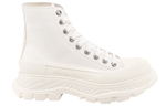 Alexander McQueen Tread Slick Boot Canvas White White Women"s