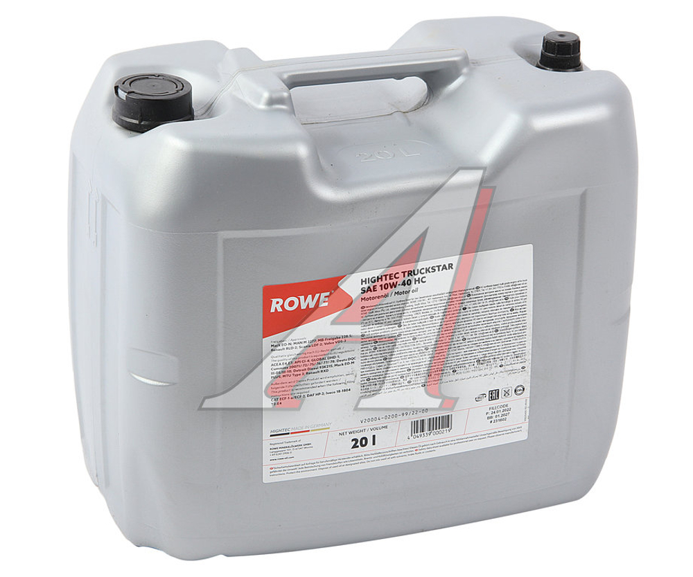 Масло моторное HIGHTEC TRUCKSTAR SAE 10W-40 HC (20л) ROWE 20004020099