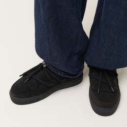 Замшевые полусапоги INUIKII Sneaker Classic Low Black на меху