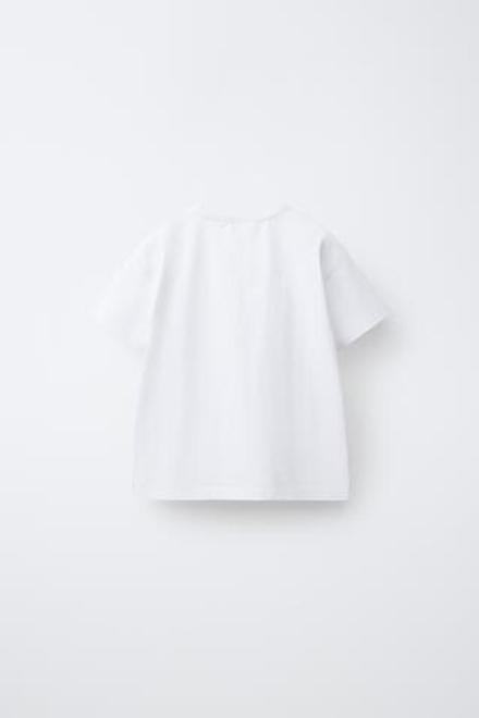ZARA ФУТБОЛКА С СЕРДЦЕМ, БЕЛЫЙ