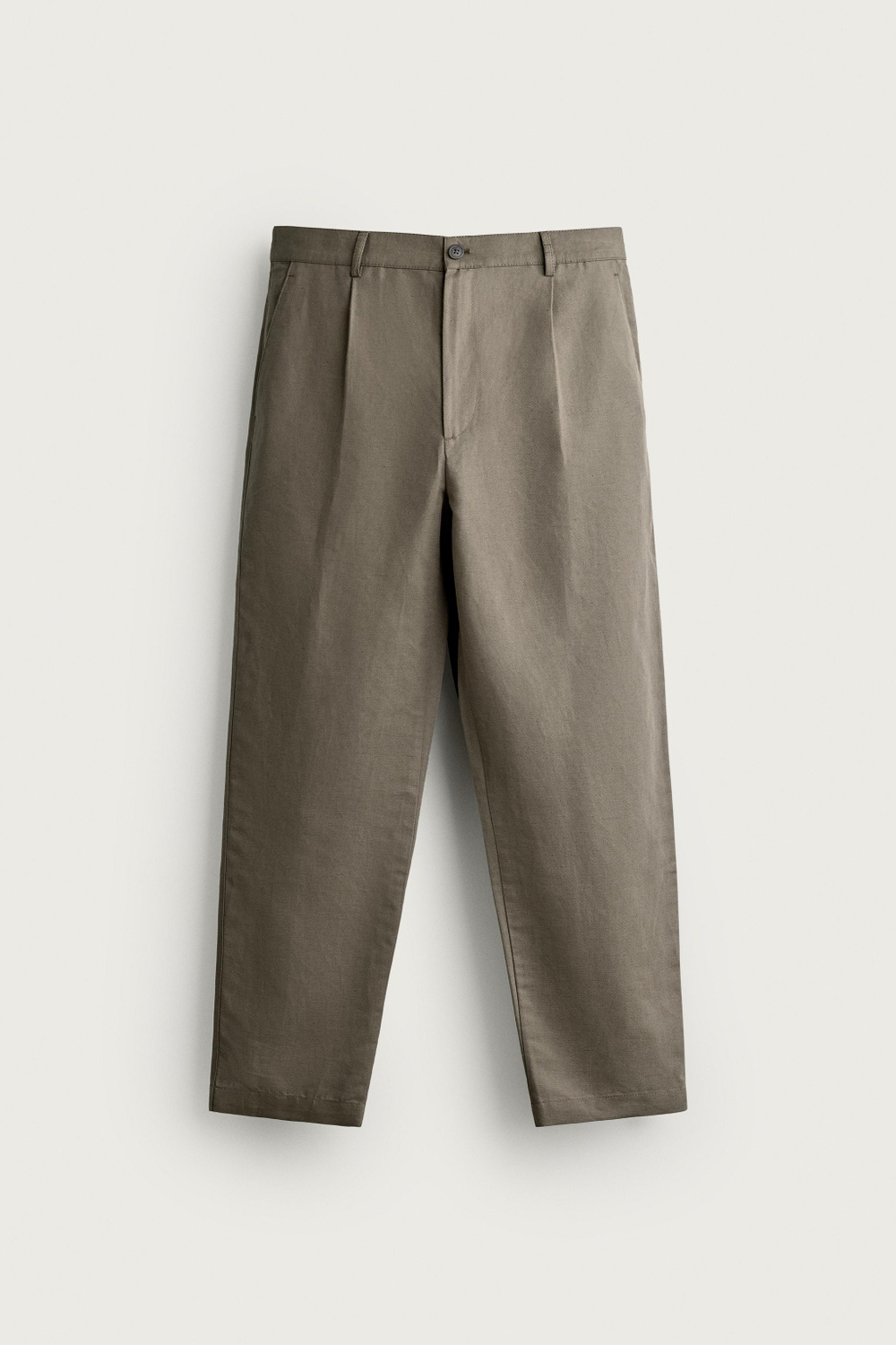 БРЮКИ RELAXED FIT ИЗ ХЛОПКА И ЛЬНА — ZARA · 0706/670