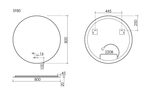 Зеркало для ванной комнаты SANCOS Сфера 2.0 (Сфера (Sfera) 2.0) D800 led подсветка 2700K/4000K/5000K SF2.800