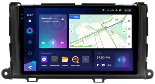 Магнитола для Toyota Sienna 3 2010-2014 - Teyes CC3-2K QLed Android 10, Быстрая, SIM-слот, CarPlay