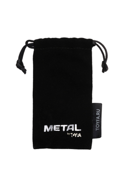 Анальная втулка, Metal by TOYFA, металл, черная, с красным кристаллом, 7,2 см, Ø2,8 см, 50 г