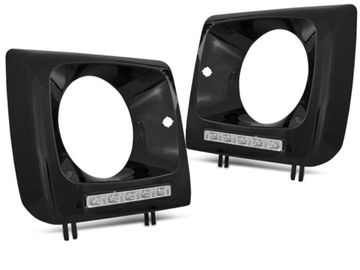 Фары передние LED DRL BLACK для MERCEDES W461,W463 01-12
