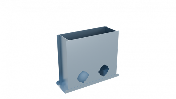 Flexag PFP-300x103/90x2 пленум напольный, 400x100, на 2 выxода