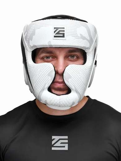 Шлем боксерский Tomorrow Star Fury White Black
