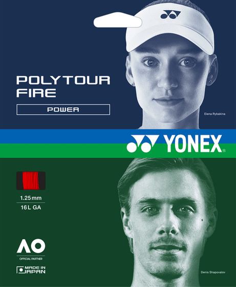 Теннисная струна Yonex PolyTour Fire Red - 1.25 Set (12 м)