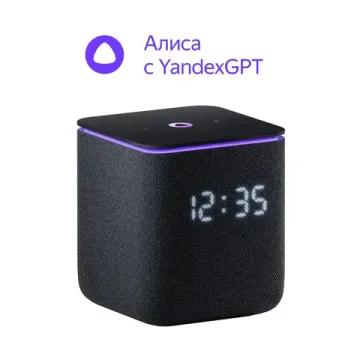 Умная колонка Яндекс Станция Миди с Алисой и Zigbee, черный
