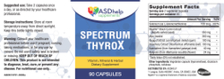 Spectrum ThyroX 90 cap — этикетка (Supplement Facts)