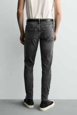 ZARA ДЖИНСЫ SKINNY FIT, СЕРЫЙ