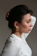 Серьги ФАКТУРНЫЕ gold