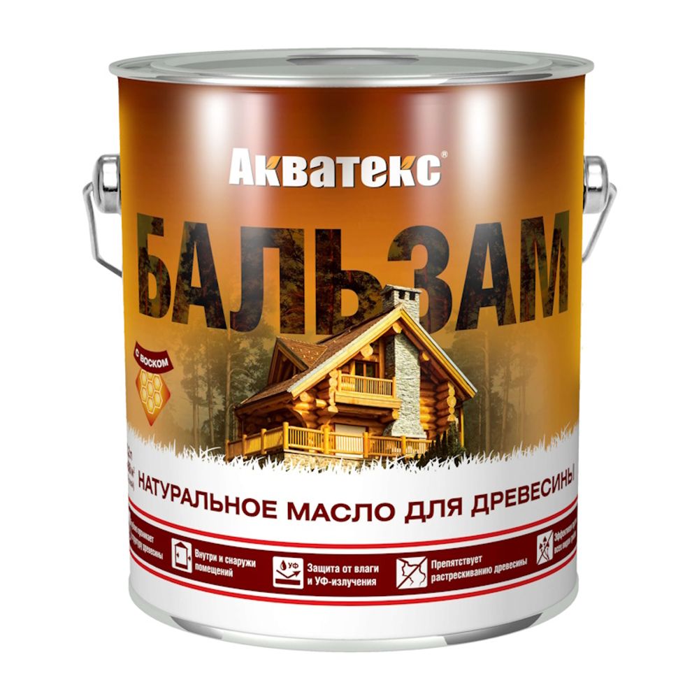 Пропитка по дереву Антисептик АКВАТЕКС Бальзам эбеновое дерево  2,2л (Рогнеда)