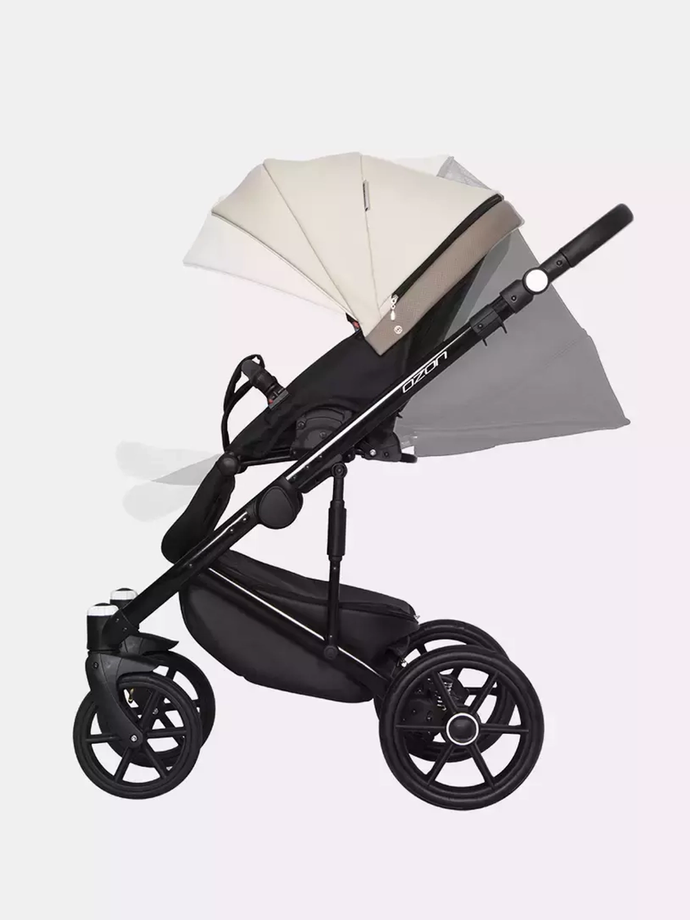 Коляска  OZON Ecco (3 в 1) (RIKO BASIC) 25 слоновая кость-бежевый