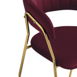 Стул на металлокаркасе Woodville Kamelia 1 wine red, gold