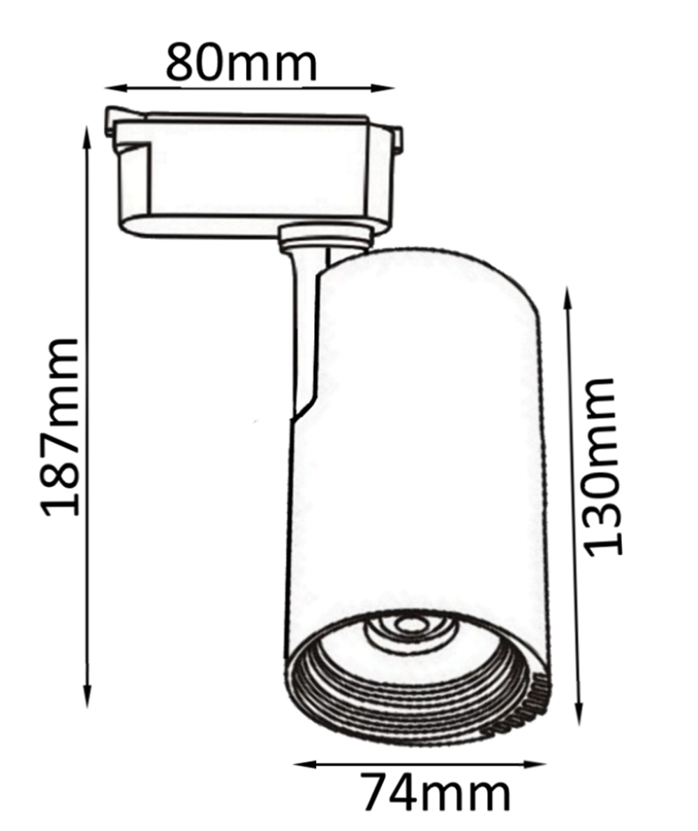 Cветильник трековый однофазный Crystal Lux CLT 0.31 007 20W BL