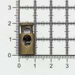 Фиксатор (зажим) для шнура металл 1 отв., 20х10 мм, (in ⌀4.5 мм), цв.латунь, 20 шт