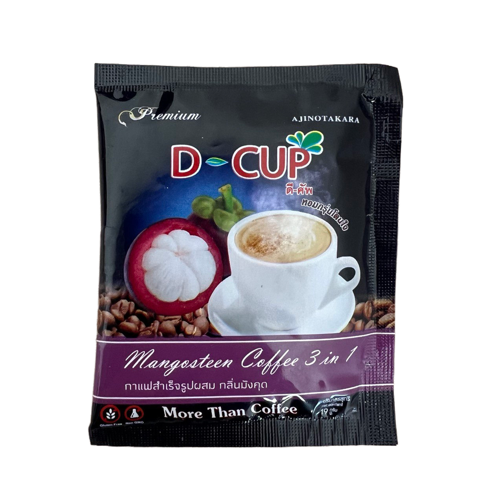 Кофе растворимый D-Cup Mangosteen Coffee 3 в 1 со вкусом мангостина 19 г