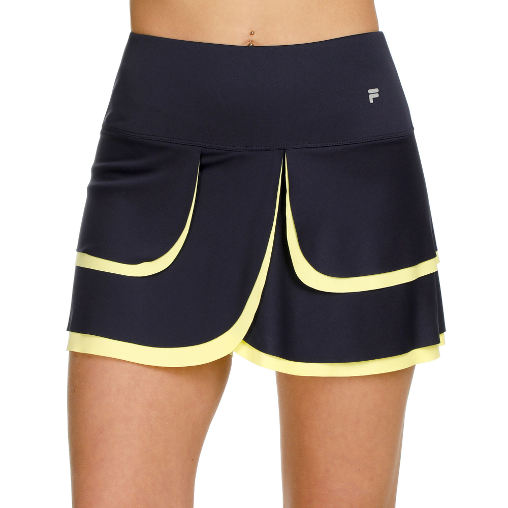 Женская теннисная юбка Fila Cosima Skirt Women - Dark Blue, Yellow
