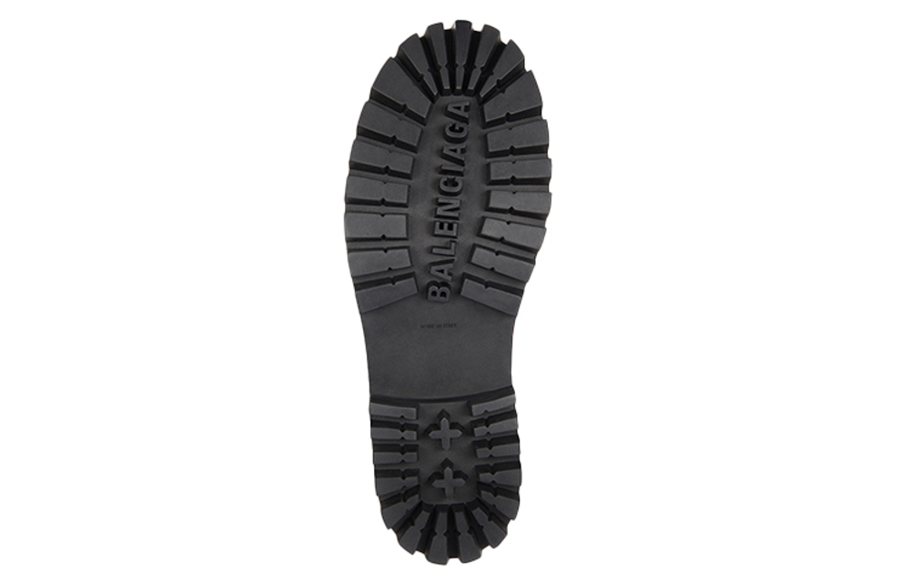 Balenciaga Strike 20mm Lace Up Combat Boots Black/Orange