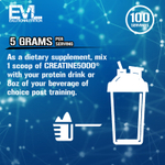 EVLution Nutrition, Creatine5000®, без добавок, 500 г (17,64 унции)