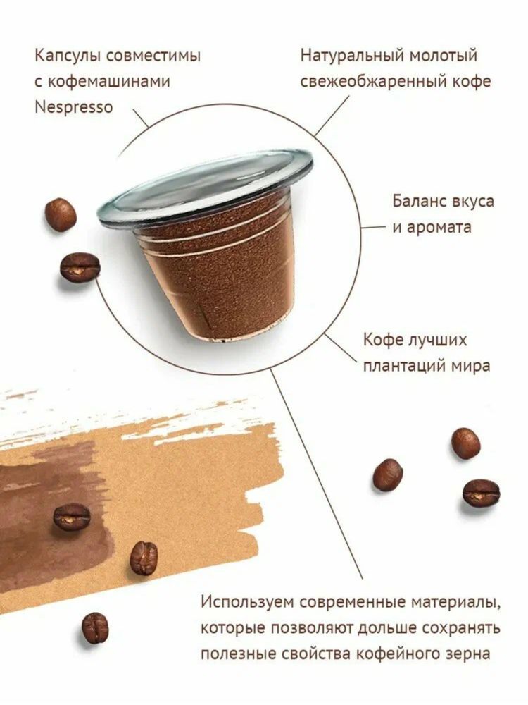 Кофе в капсулах Nespresso Живой кофе Columbia 10 шт 5 шт