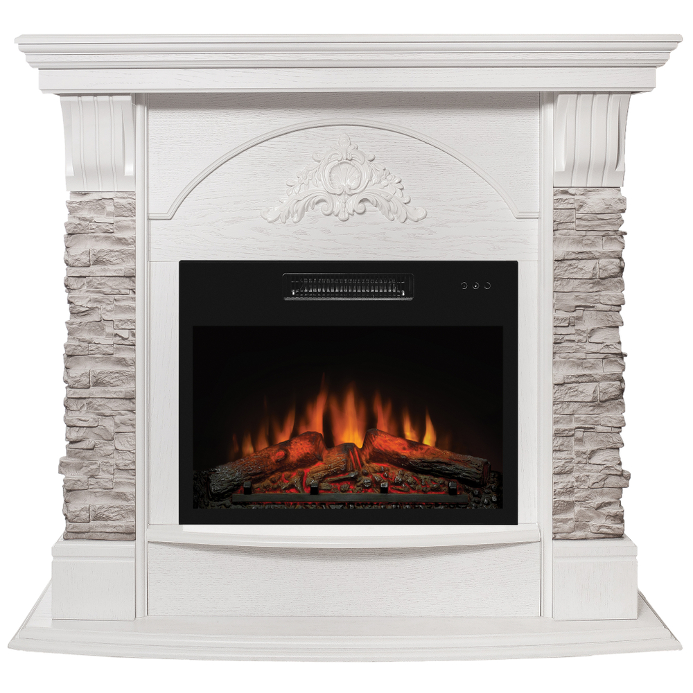 Каминокомплект Real Flame Athena GR WT с очагом Kendal 24