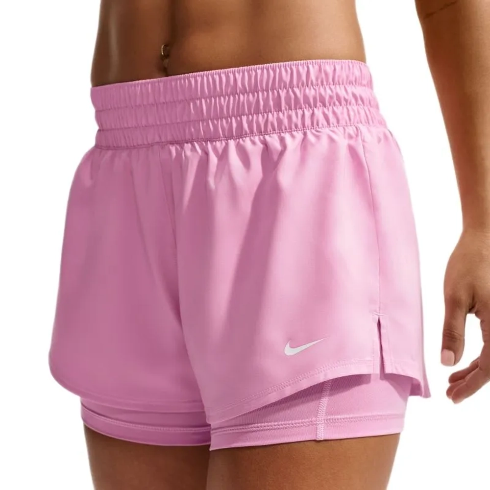 Женские Шорты теннисные Nike Dri-Fit One 2-in-1 - pink rise/white