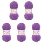 Пряжа Alize (Ализе) Cotton Gold / уп.5 мот. по 100 г, 330м, 044 темно-фиолетовый A