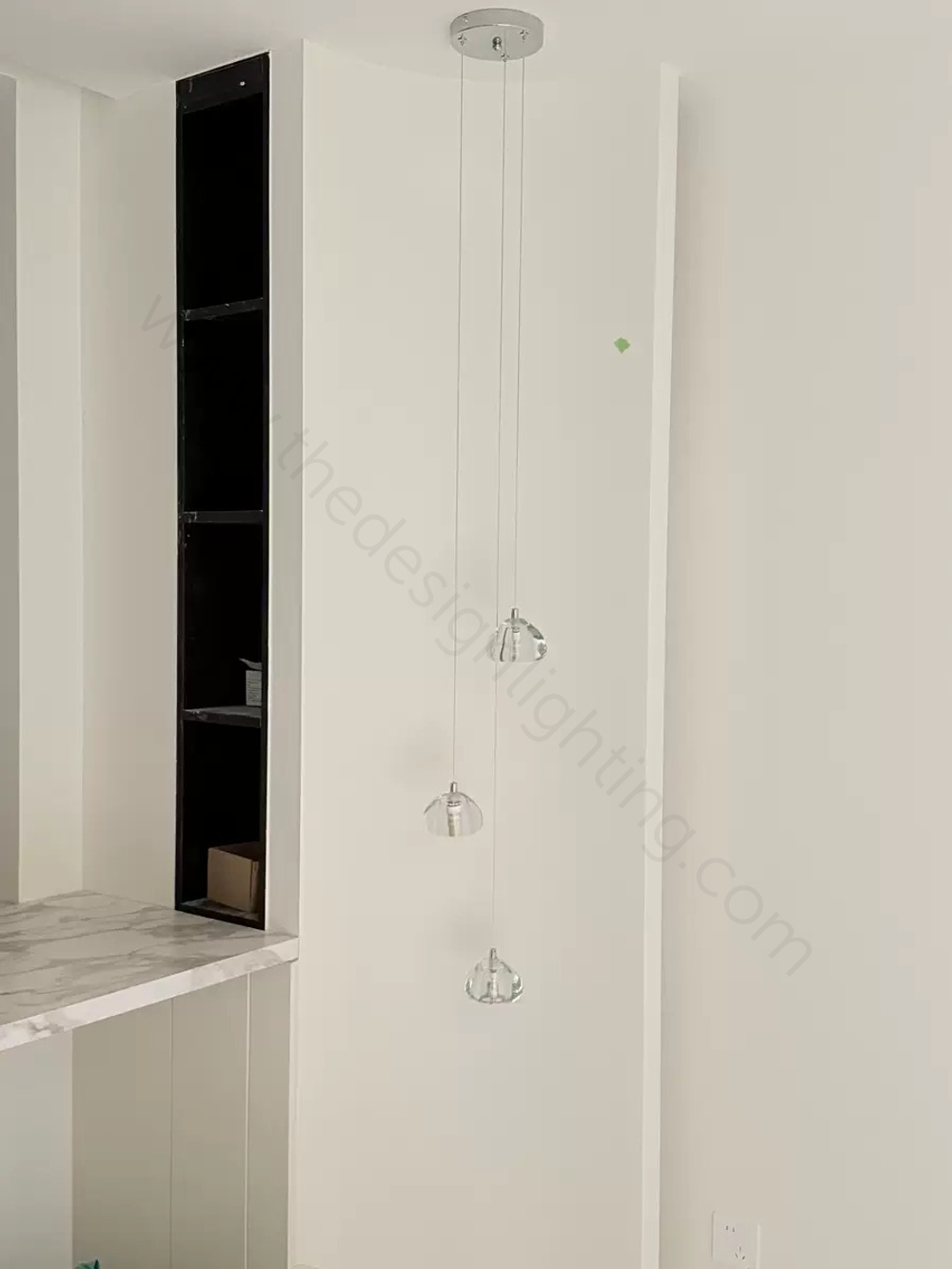 Pendant design lamp Mizu by Terzani (3 suspension)