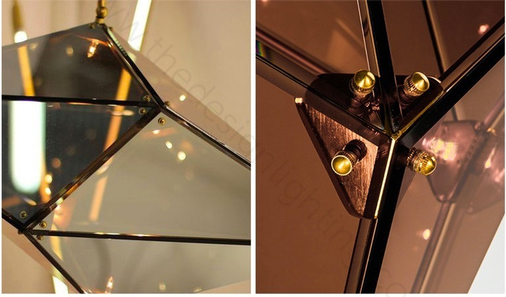Pendant design lamp  Maxhedron Vertical by Bec Brittain (Smoky)