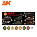 Набор красок AK Interactive MERDC Camouflage Colors Set 3G, 8 красок