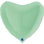 G Шар 36'' / 91 см сердце Нежная мята зеленый Matte Green Макарунс  (БГ-150)
