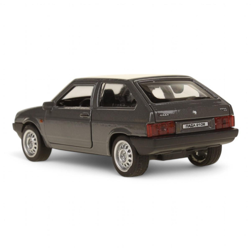 Модель ин. мет. "Lada-2108 Спутник" 12см. двери, багаж, серый, в коробка 2108-12-GY (Технопарк)