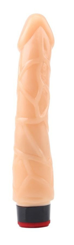 Телесный вибратор-реалистик 9” Vibe Cock - 22 см. (Цвет: телесный)