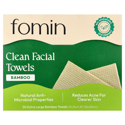 fomin, чистые полотенца для лица, бамбук, очень большие, 50 полотенец