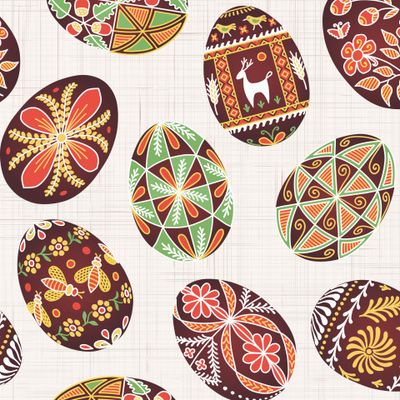 Писанки на бежевой текстуре