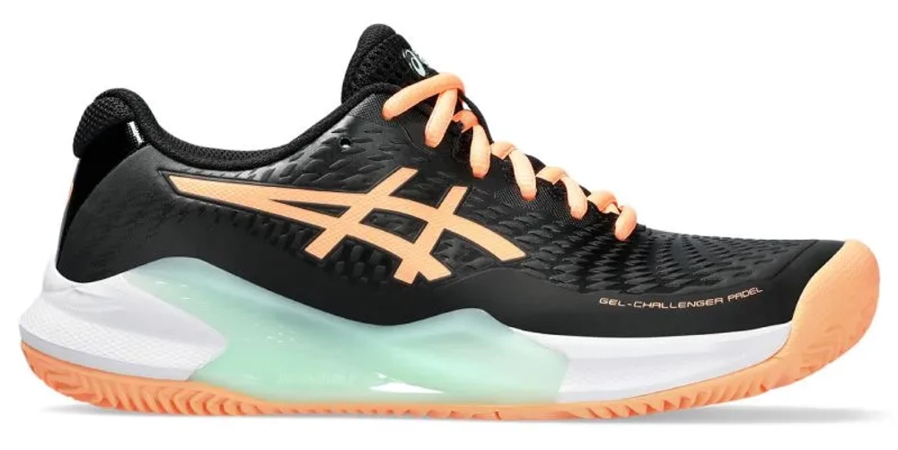Женские кроссовки для padel Asics Gel-Challenger 14 Padel - black/bright sunstone