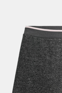 ZARA БРЮКИ ИЗ МЯГКОЙ ТКАНИ С КОНТРАСТНОЙ ПОЛОСКОЙ, СЕРЫЙ МЕЛАНЖ
