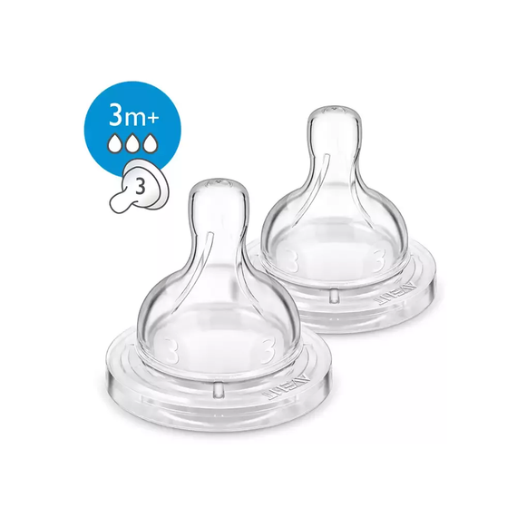 Əmzik 2 pcs Medium flow teat 3m+ Anti-colic, Classic+ teat