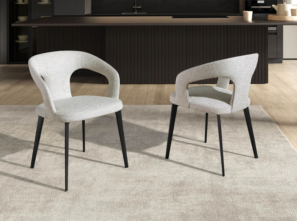 Стул Angel Cerda 4173 из ткани цвета слоновой кости