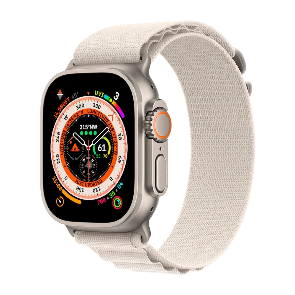 Умные часы Apple Watch Ultra GPS + Cellular, 49mm, Alpine Loop M, Starlight (Сияющая Звезда)