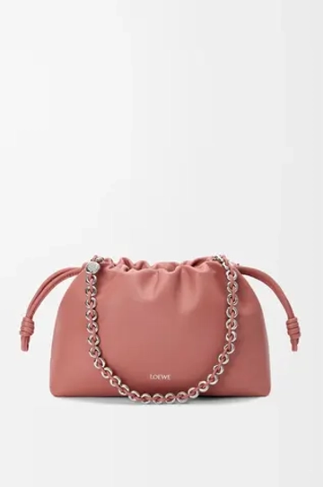 Loewe Сумка Flamenco среднего размера из мягкой кожи ягненка наппа, красноватый