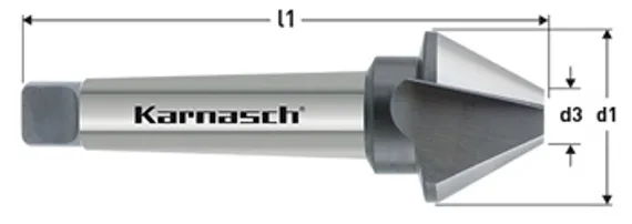 Зенковка Karnasch Ø20 мм, 60°, HSS-XE, КМ3, DIN 334, арт. 40.4035-0200