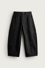 БРЮКИ BALLOON FIT В ТОНКУЮ ПОЛОСКУ — ZARA
